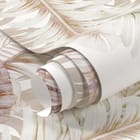 Miniatura fototapety Liście palmowe na jasnym tle - realne zdjęcie w rolce