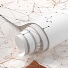 Miniatura fototapety Piłka nożna i geometryczna siatka - realne zdjęcie w rolce