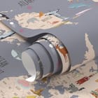 Miniatura fototapety Ilustrowana mapa świata dla dzieci - realne zdjęcie w rolce