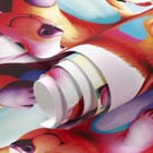 Miniatura fototapety Fantazyjne Zwierzęta i Kolorowe Drzewa - realne zdjęcie w rolce