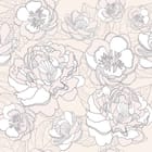 Miniatura fototapety Kwiaty piwonii na jasnym tle