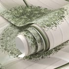Miniatura fototapety Kwiaty 3D z białymi okręgami - realne zdjęcie w rolce