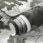 Miniatura fototapety Wysokie drzewa w gęstym lesie - realne zdjęcie w rolce