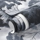 Miniatura fototapety Leśne drzewa i mgła w tle - realne zdjęcie w rolce