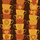 Miniatura fototapety Kolorowe filiżanki na ciemnym tle