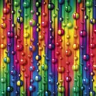 Miniatura fototapety Kolorowe Krople na Paskach