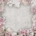 Miniatura fototapety Ramka z kwiatów na jasnym tle