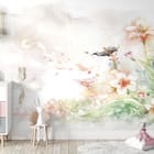 Miniatura fototapety Dziewczynka wśród kwiatów - aranżacja w pokoju dziecka
