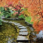 Miniatura fototapety Kamienna Ścieżka Przez Staw