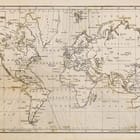 Miniatura fototapety Stara mapa świata z konturami