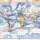 Miniatura fototapety Stara mapa świata z kontynentami