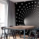 Miniatura fototapety Tunel z kwadratowymi otworami we wnętrzu kuchni