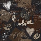 Miniatura fototapety Typografia kawowa z sercami