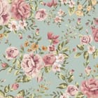 Miniatura fototapety Kwiatowy wzór z różami i liśćmi