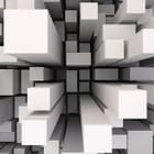 Miniatura fototapety Trójwymiarowe białe prostopadłościany