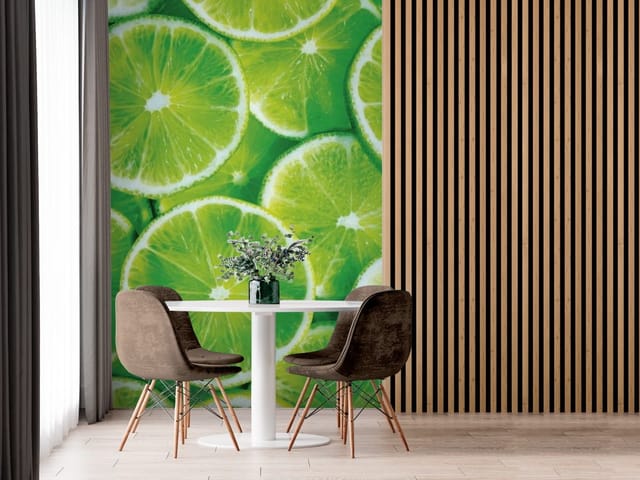 Fototapeta Warzywa i Owoce – plastry zielonej limonki