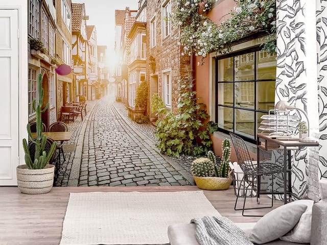 Fototapeta Uliczka Starego Miasta z Kamienicami