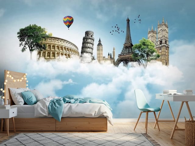 Fototapeta Architektura miejska – znane budowle na tle nieba