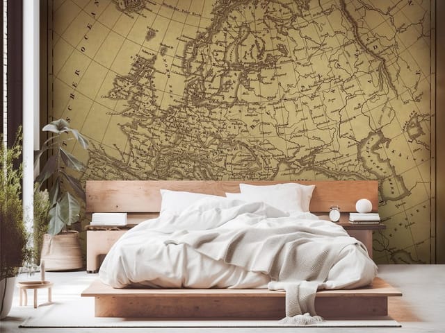 Fototapeta Stara mapa Europy z napisami (mpn: FT-1574) Fototapeta Stare mapy – stara mapa Europy z napisami