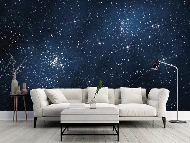 Fototapeta Rozgwieżdżone nocne niebo (mpn: FT-1580) Fototapeta Galaktyki rozgwieżdżone nocne niebo z licznymi gwiazdami