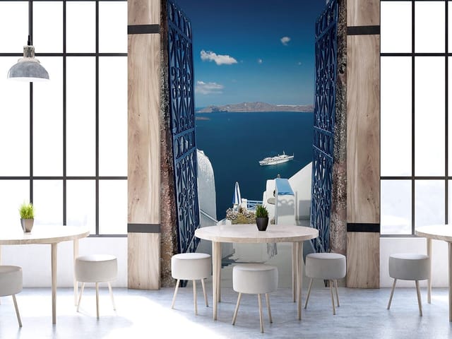 Fototapeta Widok na Morze przez Bramę (kod: 2094) Fototapeta Widok na Morze przez Bramę