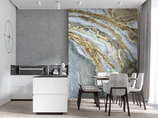 Fototapeta z abstrakcyjnymi wzorami marmuru i złotymi żyłkami