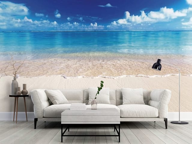 Fototapeta Plaża z Błękitnym Oceanem (mpn: FT-2254) Fototapeta Morze i Ocean – plaża z błękitnym oceanem