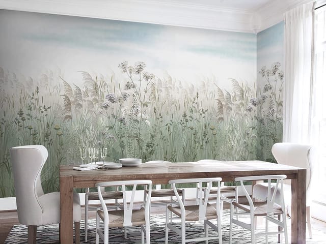 Fototapeta Pole traw i dzikich kwiatów (kod: 23560) Fototapeta Pole traw i dzikich kwiatów