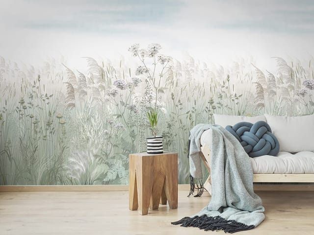 Fototapeta Pole traw i dzikich kwiatów (kod: 23560) Fototapeta Pole traw i dzikich kwiatów