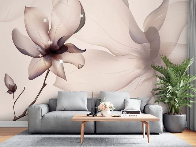 Fototapeta Magnolie – duży kwiat magnolii z delikatnymi płatkami