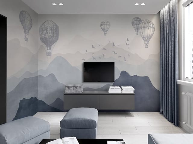 Fototapeta Balony nad górskimi pasmami