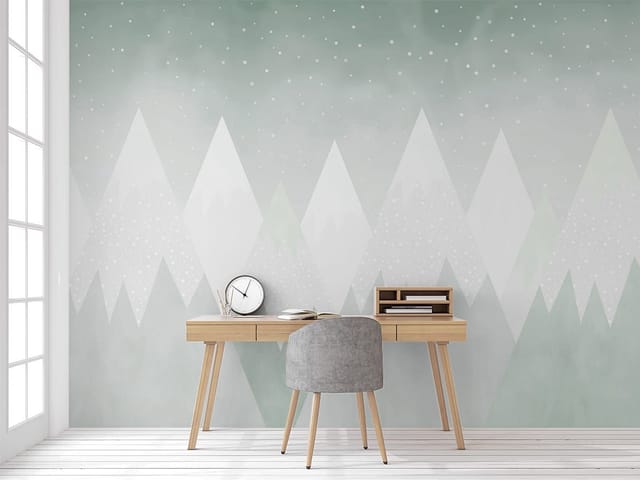 Fototapeta Góry dziecięce w śniegu i mgle (kod: 24224) Fototapeta Góry dziecięce w śniegu i mgle