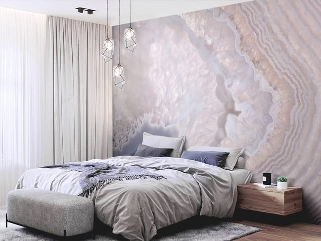 Fototapeta Marmurowe warstwy geologiczne (kod: 24661) Fototapeta przedstawiająca marmurowe struktury geologiczne z pastelowymi odcieniami