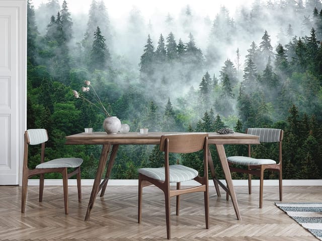 Fototapeta Mglisty las iglasty (kod: 24722) Fototapeta Mglisty las iglasty