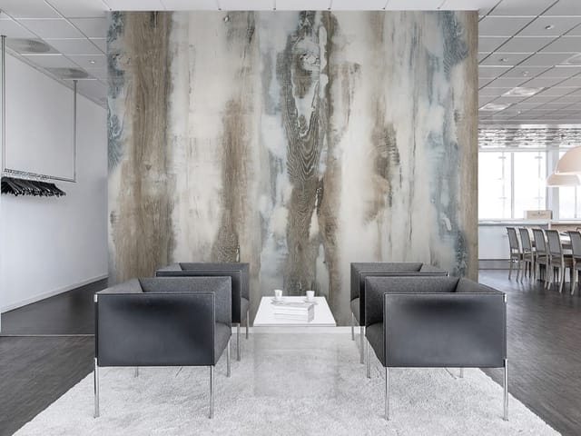 Fototapeta z drewnianą teksturą, pionowe pasy, słoje i sęki