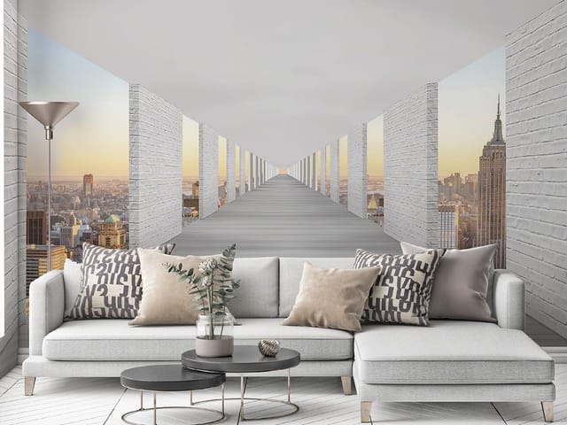 Fototapeta Perspektywiczny korytarz 3D