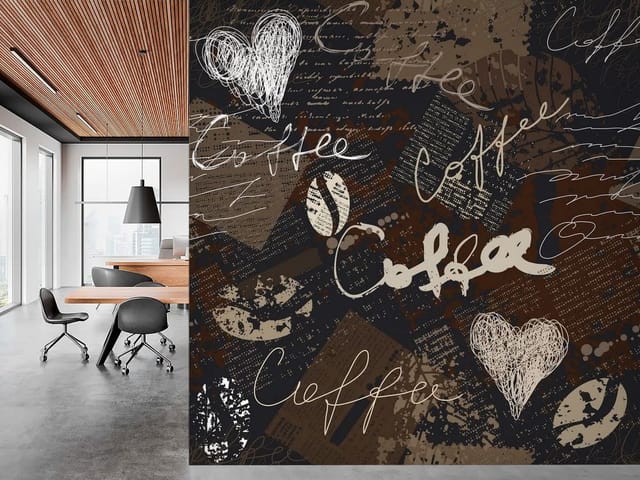Fototapeta typografia – napisy i wzory kawowe