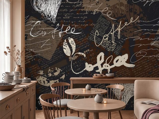 Fototapeta typografia – napisy i wzory kawowe