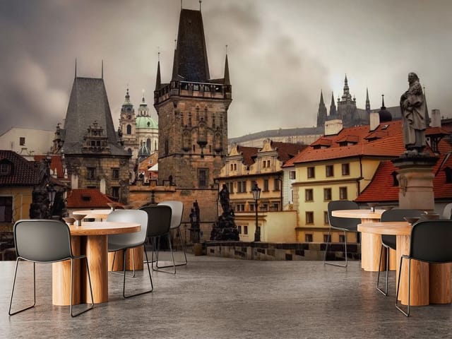 Fototapeta Stare Miasto – średniowieczna wieża na moście