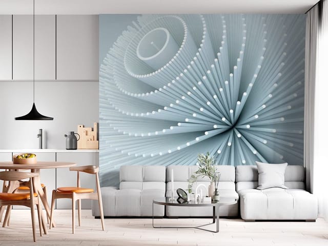 Fototapeta 3D formy geometryczne – abstrakcyjna struktura z prętów