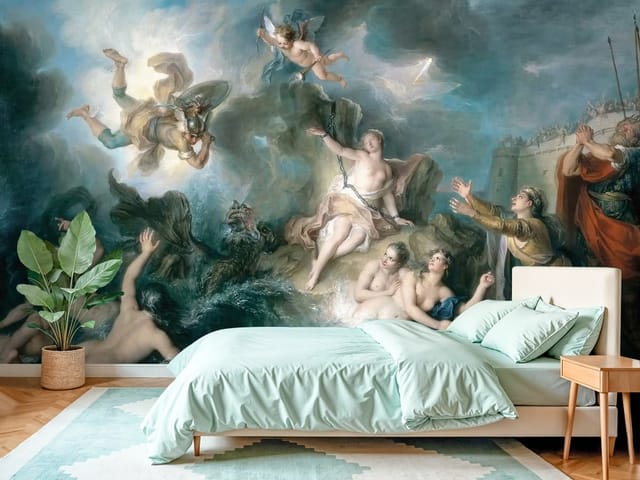 Fototapeta antyczne motywy – scena mitologiczna z Perseuszem