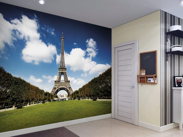 Fototapeta Wieża Eiffla i błękitne niebo