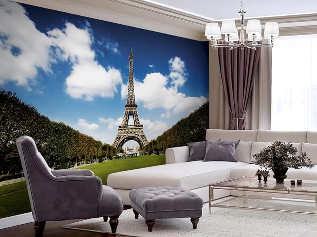 Fototapeta Wieża Eiffla i błękitne niebo