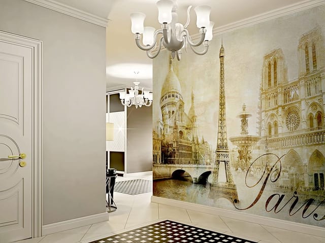 Fototapeta z Wieżą Eiffla, Bazyliką Sacré-Cœur i Katedrą Notre-Dame