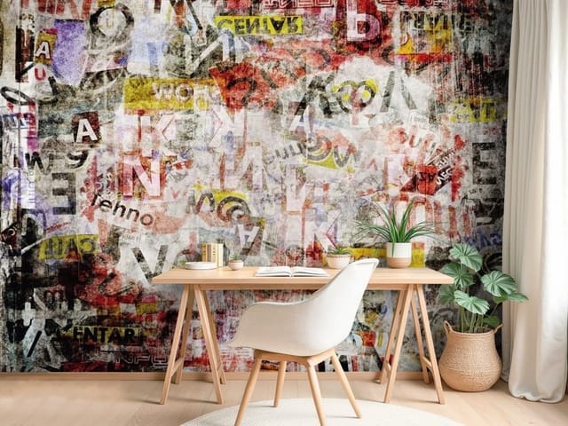 Fototapeta Typografia – dynamiczny kolaż liter i cyfr