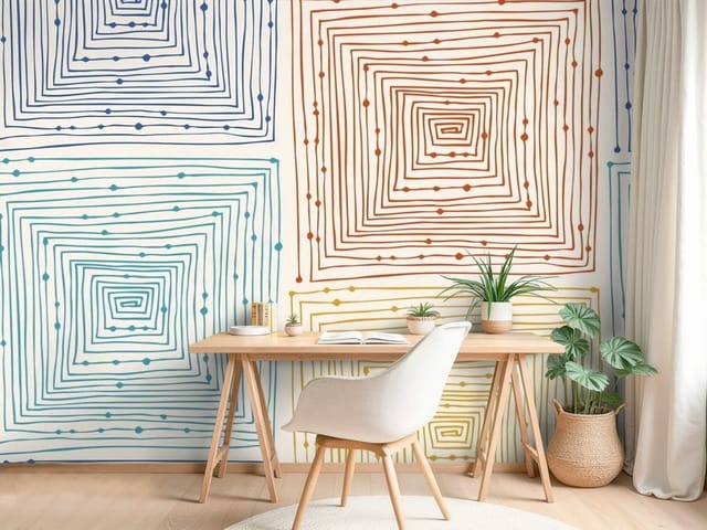 Fototapeta Wzory – geometryczne wzory z kwadratów