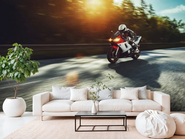 Fototapeta motocykle – motocykl na drodze w ruchu