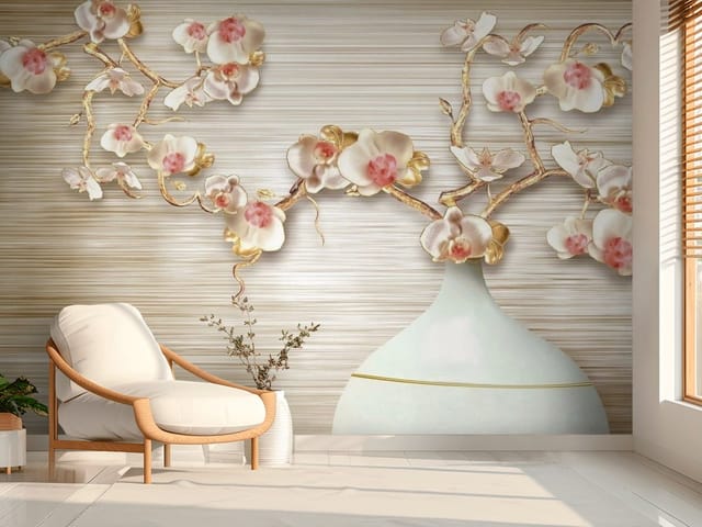 Fototapeta Storczyki – kwiaty orchidei w wazonie