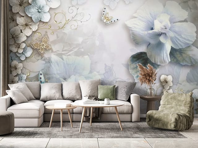 Fototapeta 3D kwiaty – duży kwiat w pastelowych kolorach