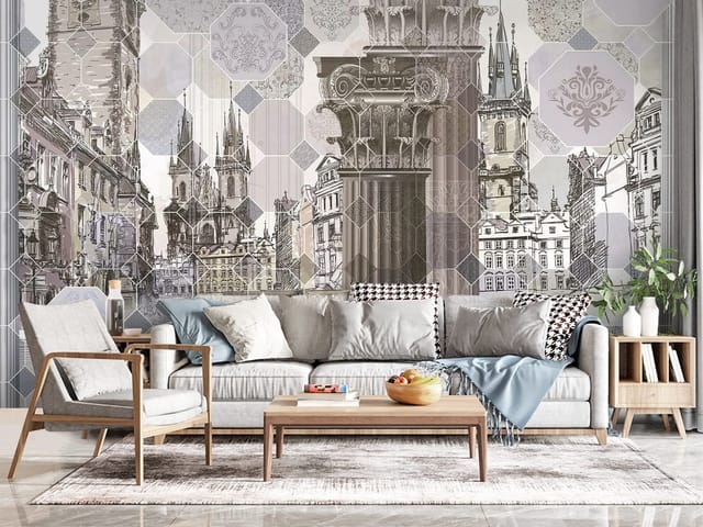 Fototapeta architektura miejska z kolumnami i zabytkami